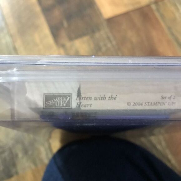 Stampin up Listen with the heart 3 pc stamp set new in case valentines - Picture 3 of 3